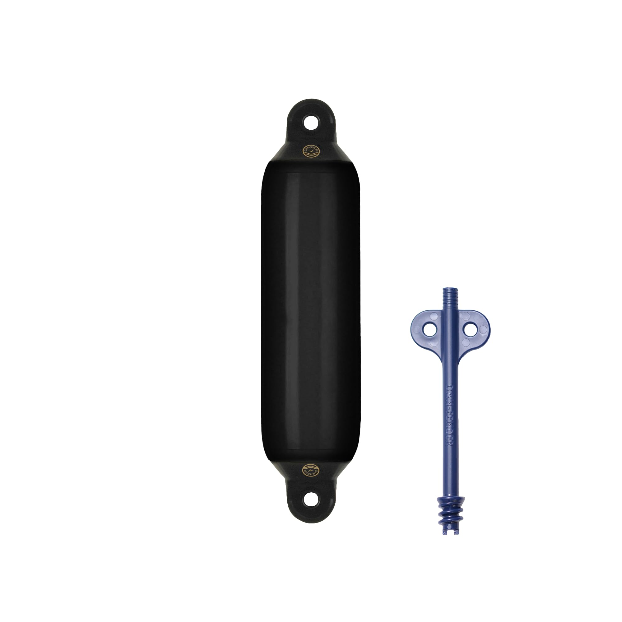 Dan-Fender Heavy Duty Boat Fender 520-F01 - Bumper for Boats (17-20 ft Long) - Strong & Flexible PVC, All Weather Conditions, Universal Fit Boat Accessories for Docking (Black)