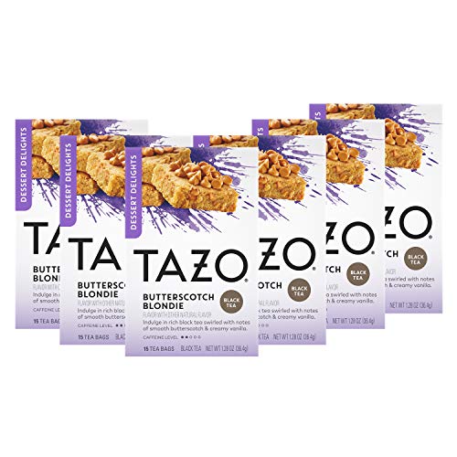 Tazo Filterbag Tea, Butterscotch Blondie, 15 Ct, Pack of 6 (Packaging may vary)