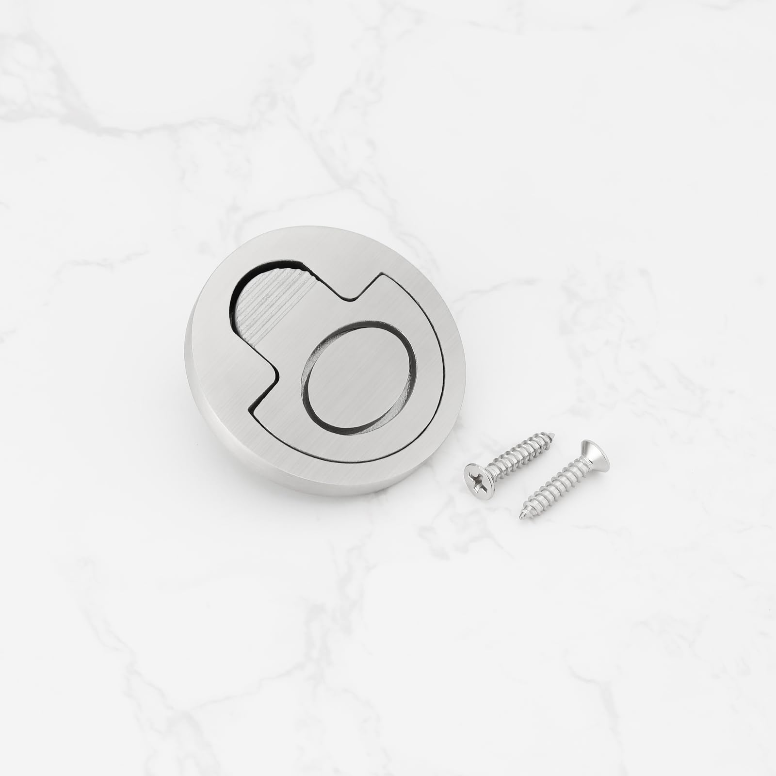 Create idea Maniglia Per Boccaporto Per Barche Rotonda Per Impieghi Gravosi 51 Mm In Acciaio Inossidabile Con Molla Retrattile Anello Trazione A Scomparsa Con Vite Per Armadietto Yacht Barca Marina