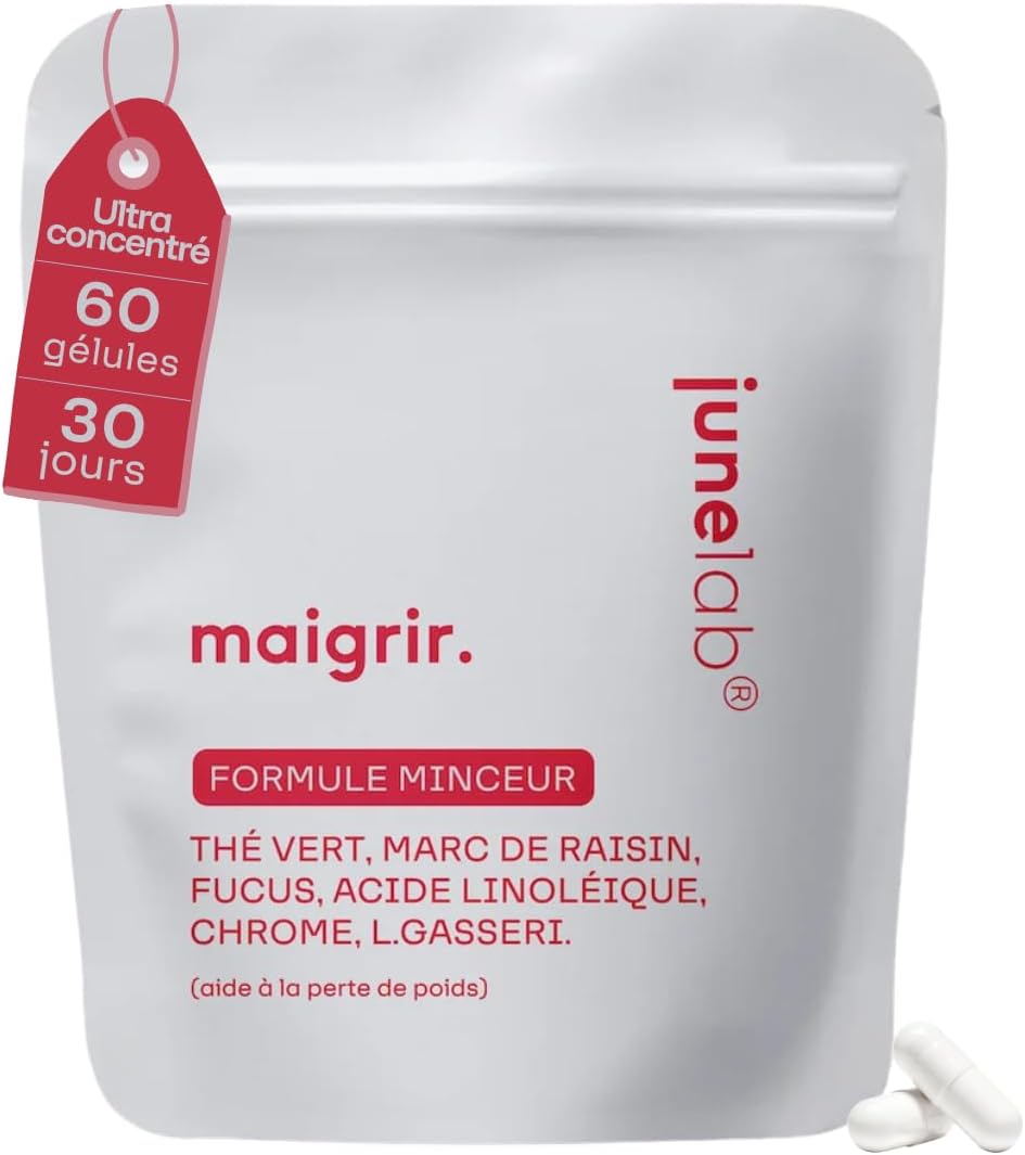 Maigrir® de June, hongerstillende werking en zichtbaar gewichtsverlies, verrijkt met groene thee, fucus, CLA, chroom en L. Gasseri, 60 plantaardige capsules, geformuleerd door apotheekartsen.
