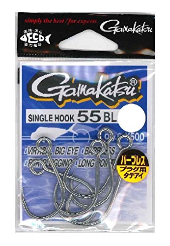 がまかつ(Gamakatsu) フック シングルフック 55 BL 4/0号 5本 シルバー 66394