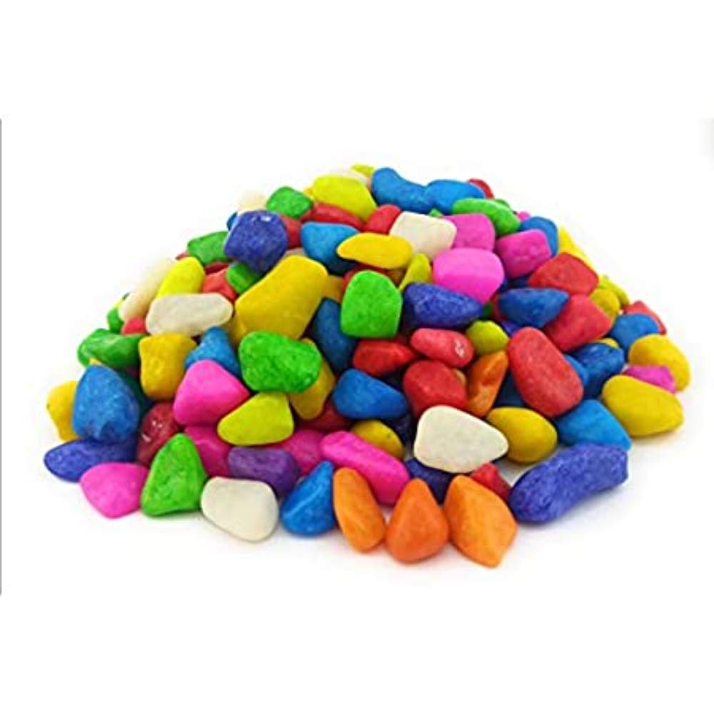 Color Stone Colourful Glossy Pebbles Stones | Decorative Garden Aquarium & Outdoor Decoration(Multicolour, 1 Kg)-image-12