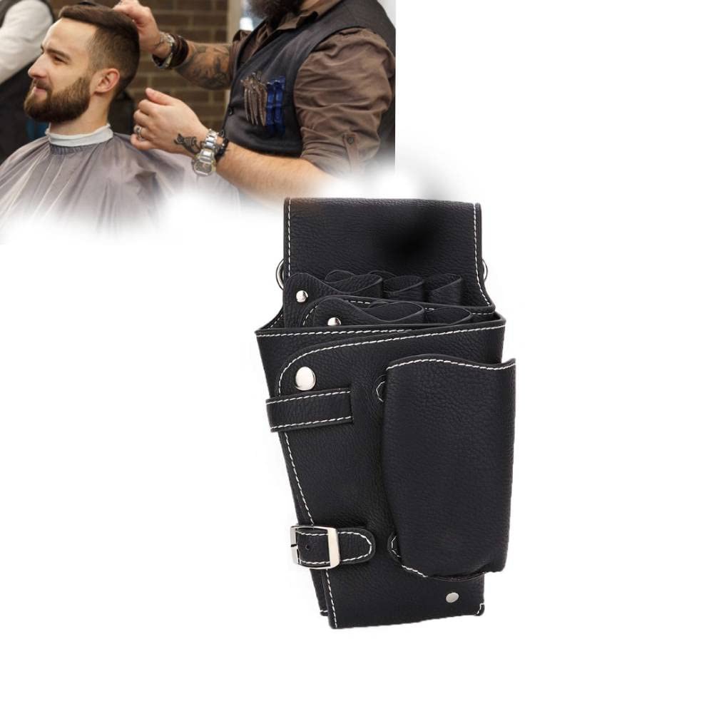 Borsa da parrucchiere, fondina a forbice con cintura per parrucchiere, parrucchiere parrucchiere barbiere forbici cesoia custodia da parrucchiere custodia, vera pelle