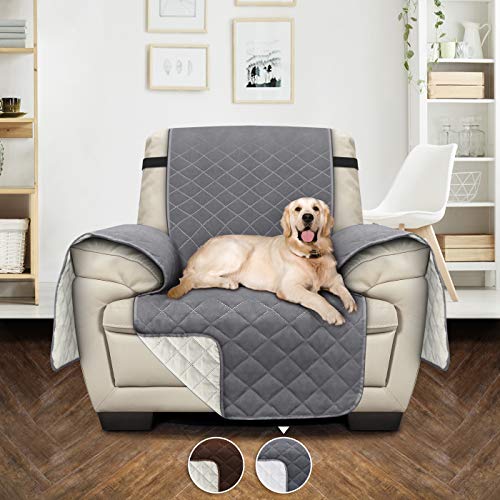 Utopia Bedding Funda de Sofá - 1 Plaza - Protector para Sofás Reversible - Funda Cubre Sofá para Mascotas - (1 Plaza, Gris/Beige) [No para Sofás de Piel]