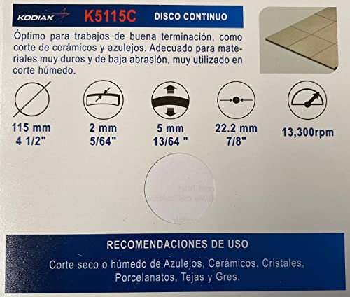 El mejor review de Disco de corte para porcelanato disponible en línea para comprar. 27 Imagen adicional