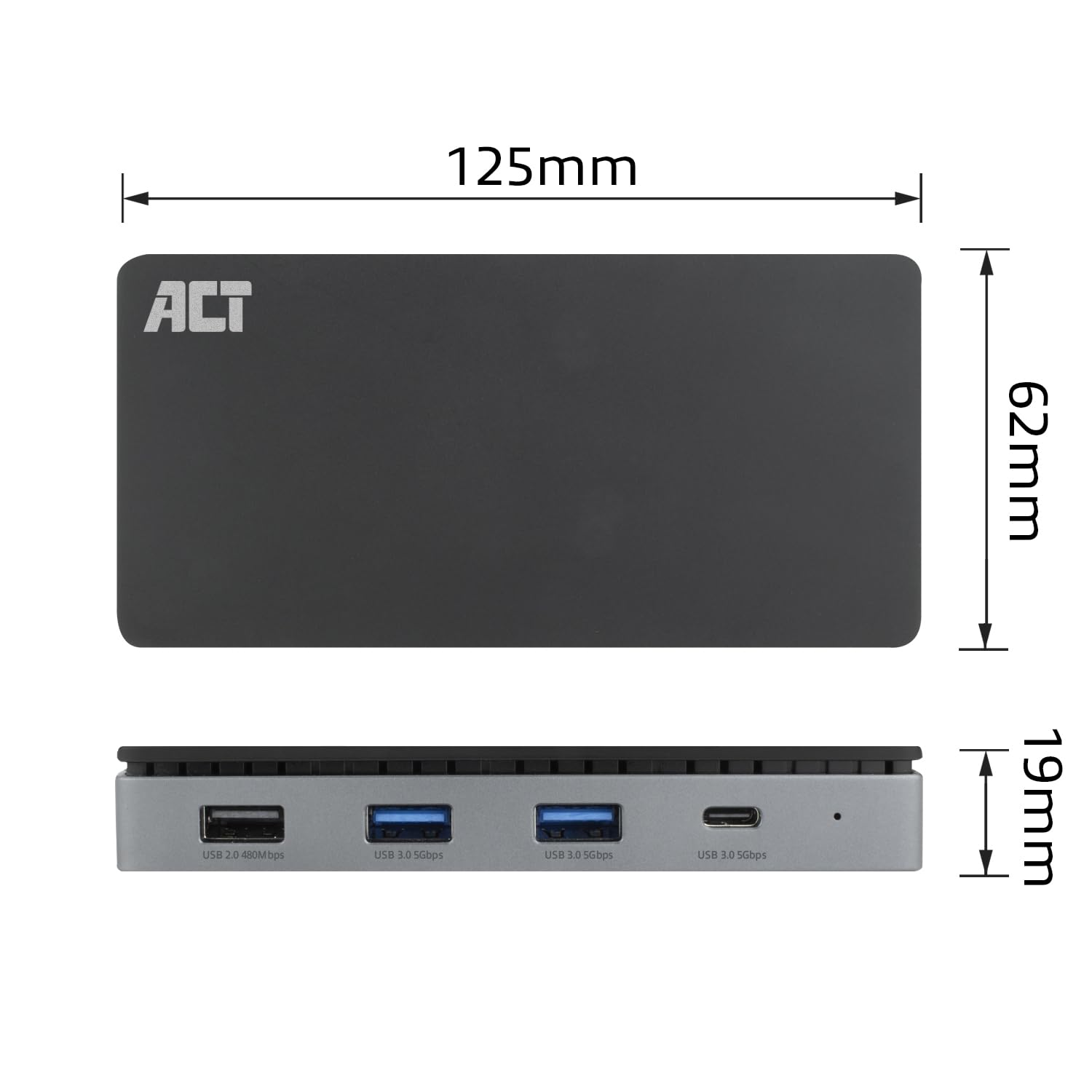 ACT 9 en 1 USB C Docking Station 4K60Hz, 2 Puertos HDMI, 100 W PD - AC7093