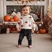 6M-5T Baby Girl Halloween Costumes Pumpkin Sweater Long Sleeve Knitwear Christmas Outfit Boys Fall Winter Clothes (Beige, 6-9 Months)