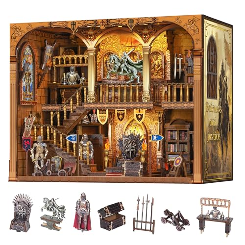 NookMaster Miniature Book Nook Kit - DIY Tiny House with LED Light and Type-C Port,Ideal Craft Gift...