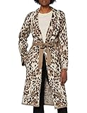Jacke PIECES Damen PCSKY LS Long Knit Coatigan Mantel, Whitecap Gray/Pattern:Leo Pattern, XL