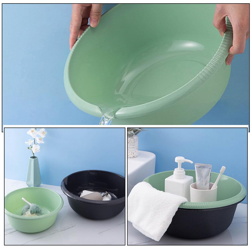 2pcs Plastic Wash Basin Bathroom Wash Basin Face Cleansing Washing Basin Salon Face Cleansing Washbasin Wash Basin for Feet Face Cleansing Wash Basin Washing up Bowl Round