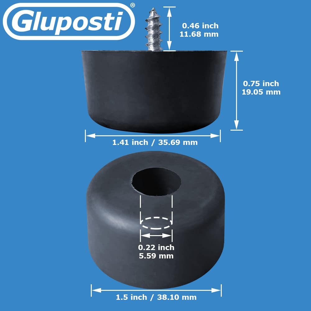uxcell 4pcs pies de goma parachoques muebles mesa amplificador altavoz gabinete piso escritorio impresora almohadillas con tornillos, D16x13xH10mm uxcell 4pcs pies de goma parachoques muebles mesa amplificador altavoz gabinete piso escritorio impresora almohadillas con tornillos, D16x13xH10mm