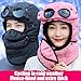 Thermal Hat with Glasses Windproof Ski Mask Cap Fashion Warm Hat for Cycling, Winter Trapper Hats with Goggles(#F)