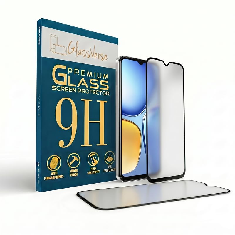 Image of GlassVerse Matte Tempered Glass for Itel A90 | Anti Glare, Smooth Touch Screen Protector, 9H Hardness, Edge to Edge, Case Friendly, Hassle-less Installation Kit Included. (Pack of 2)