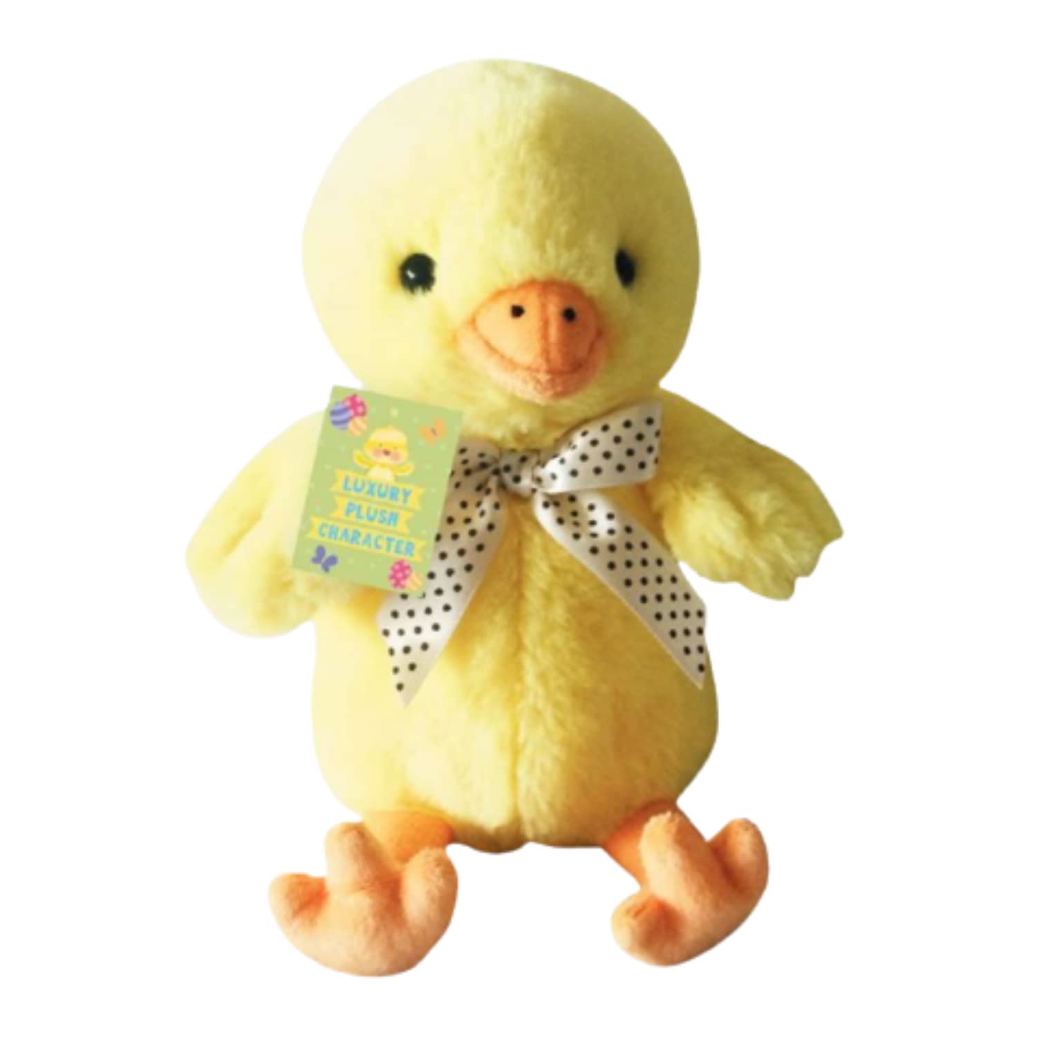 Cuddly Chick Plush Toy - Chick with Polka Dot Bow - Cuddly and Fluffy Baby Chicks - Toys For Children and Decorations 20cm Plush Toy For Kids