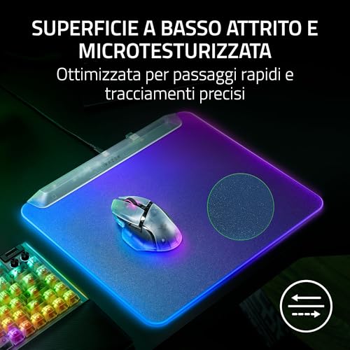 Firefly V2 Pro Phantom White - Tappetino per mouse da gioco completamente illuminato Chroma RGB - Superficie micro-testurizzata - Base antiscivolo - Hub USB - 360x278mm | Edizione Phantom White - Mousepad - Immagine 5