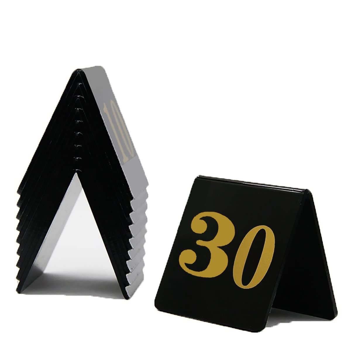 GTHTUHFD 10Pcs Acrylic Table Numbers, Double Side Numbered Table Tents Cards Restaurant Wedding, 3.15X3.15 Inch Digital Table Numbers Weddings Marriage Anniversary Events Party Su,21 to 30