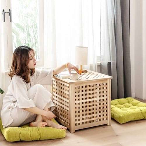 Image of Floor Pillow, Square Meditation Pillow for Seating on Floor Solid Thick Tufted Seat Cushion Meditation Cushion for Yoga Living Room Sofa Balcony Outdoor