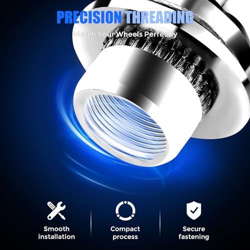 Image of 24Pcs M12x1.5 Lug Nuts, 13 /16 (21mm) Hex 1.85 Inch Length OEM Replacement for Lexus ES300 GS300 GS400, Toyota Camry Avalon Highlander, Mitsubishi Lancer Outlander Chrome