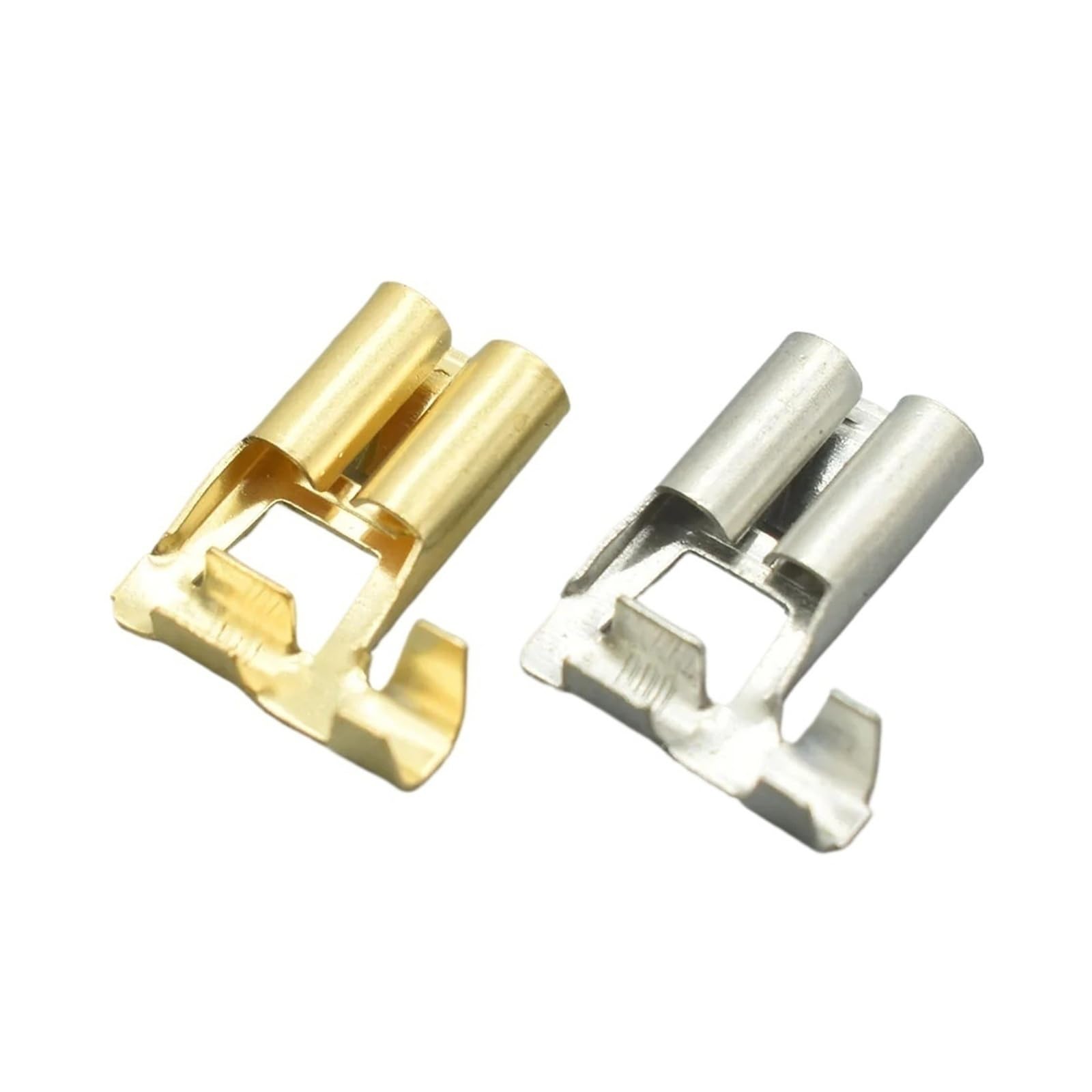 Lot de 50 à 200 cosses à sertir en laiton DJD031-2, connecteurs femelles à fourche H4 9003, angle de courbure de 7,8 mm, broches de prise de voiture(Brass,Package 200Pcs)