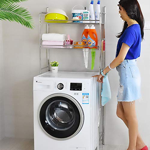 Edelstahl-Badezimmer-Toiletten-Zahnstange-Toiletten-Regal-Waschmaschine-Fußboden-Speicher-Regal-Verstärkung Starkes Wasserdichtes Und