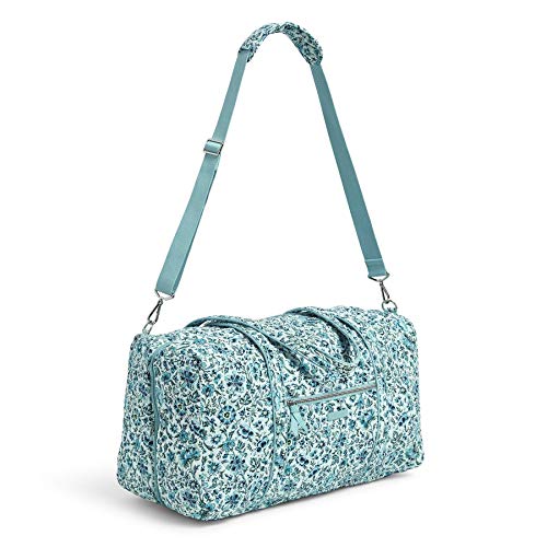 Vera Bradley Women's Signature Cotton Lay Flat Travel Duffel Travel Bag, Cloud Vine, One Size