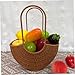PRETYZOOM Rattan Flower Basket Versatile Woven Storage for Home Decor for Fruits Flowers and Decorative Handheld Basket for All Occasions