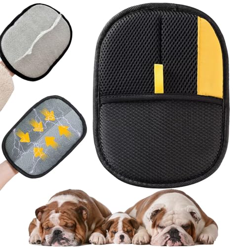 Image of Yostyle Electrostatic Pet Hair Remover Glove - Reusable Electrostatic Pet Hair Removal Gloves for Couch, Carpet, Double Sided Grooming Glove for Cat & Dog Hair, Upgraded Static Removal Tool (1)
