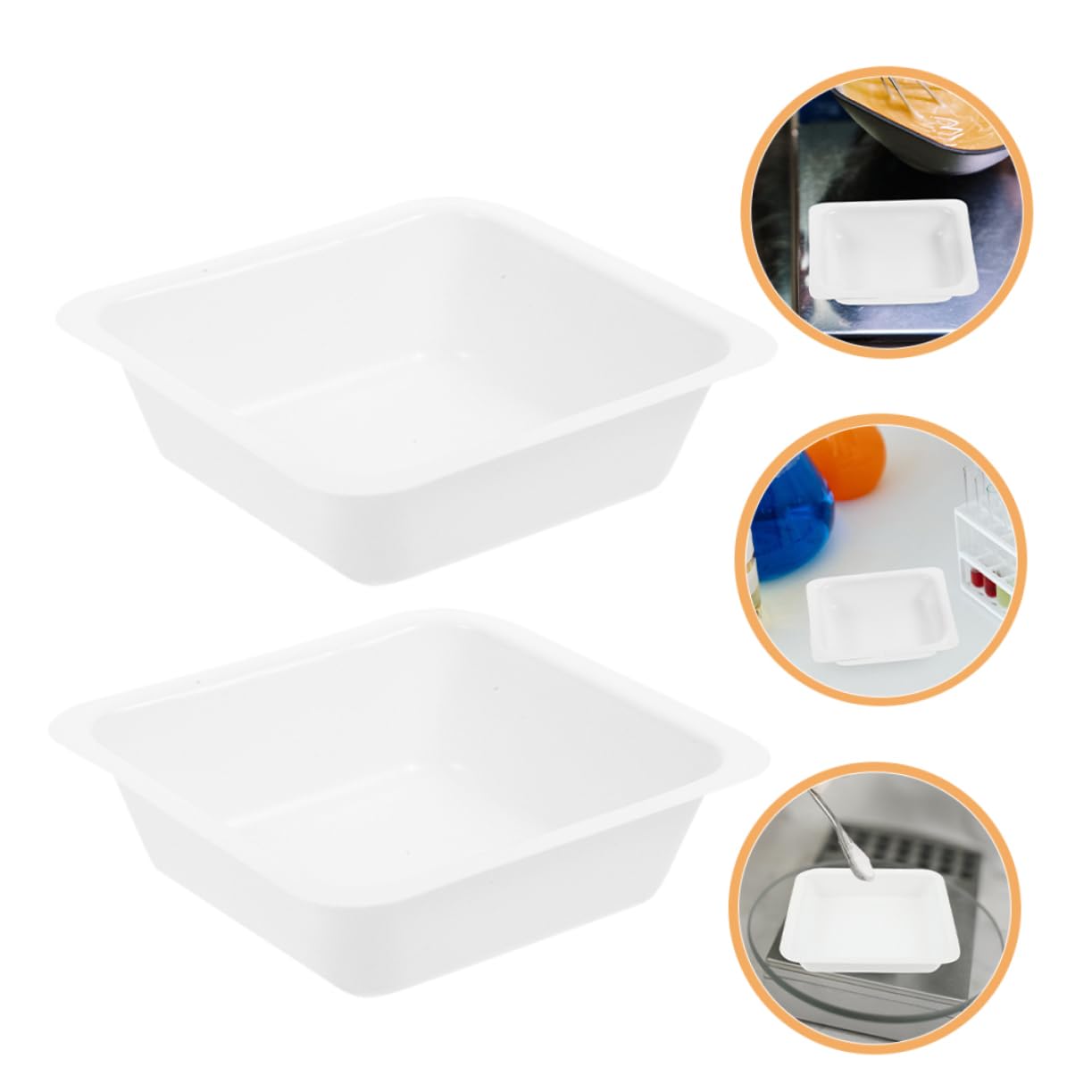 10pcs Small Square Weighing Boats Disposable Plastic Weigh Dishes for Lab Use Accurate Measurement Trays for Food Samples Crafts and Chemical Experiments Capacity