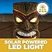 VP Home Tiki Head Solar Light for Home Decor and Outdoor Decor Cocktail Tiki Solar Powered Flickering LED Solar Garden Decor Tiki Outdoor Bar Decorations