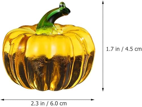 Miniatura 6 de 2 piezas de accesorios delicados de cristal calabaza simple decoración de fiesta estilo europeo planta cristal decoración de Halloween calabaza mesa