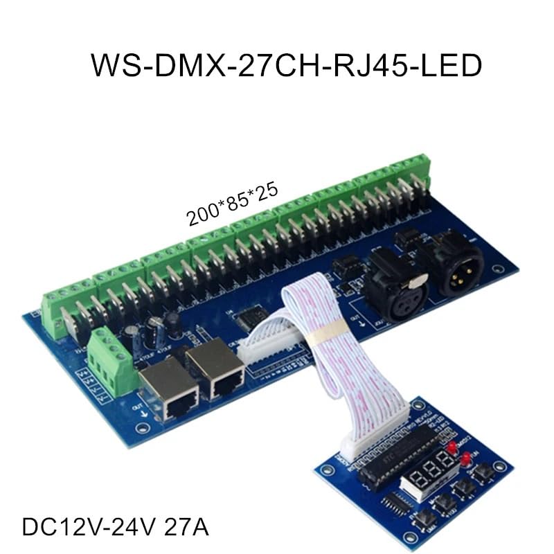 27-Kanal-18-Kanal-Dimmer-LED-Decoder, LED-Lichtsteuerung, DMX512-LED-Steuerung, Konstantspannung, gemeinsame Anode, Steuerung DC12V-24V(WS-DMX-18CH-LED)