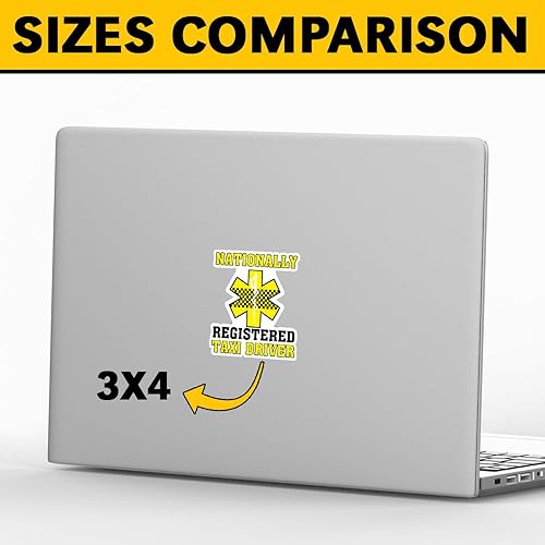 Miniatura 4 de SUNHADO 3 piezas Calcomanía de taxi registrada a nivel nacional divertidas calcomanías EMS EMT símbolo de estrella de la vida bromas EMT ambulancia
