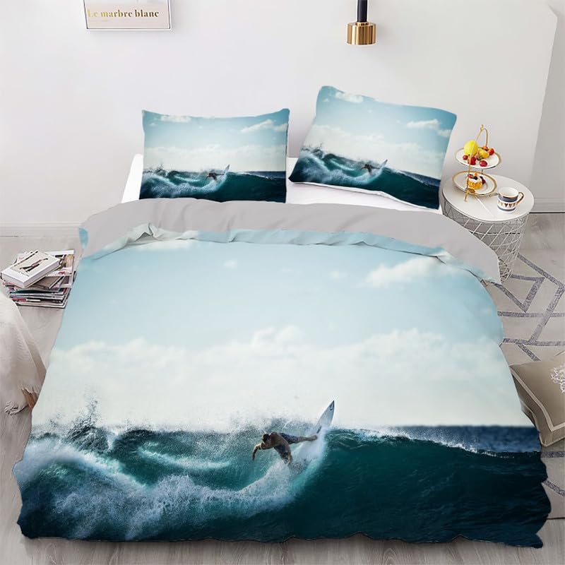 Funda nórdica cama 90 de deportes marinos con funda de almohada de 50x75cm