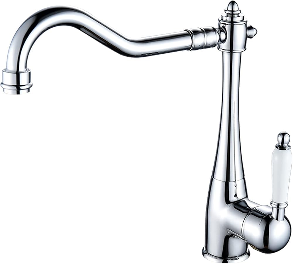 ZQFHSX Kitchen Faucets Deck Mounted Mixer Tap 360 Degree Crane for Faucet Rotation Spray Aqiong LWX
