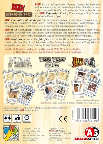 ABACUSSPIELE ABA38159 Bang!: Expansion Pack [Erweiterung], Orange