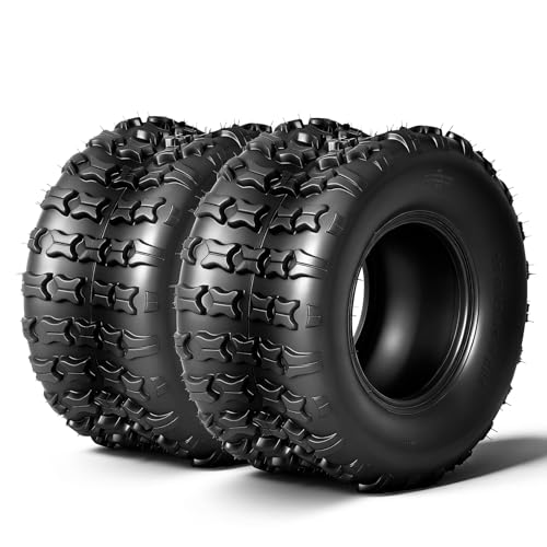 MOTOOS Set of 2 18x9.5-8 ATV UTV Tires 18x9.5x8 All-Terrain Tires 4-Ply Rated Heavy Duty Tubeless Non-Directional Tread