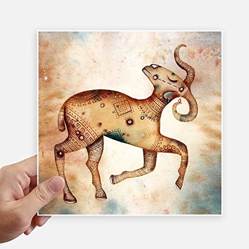 Autocollant carré Bélier constellation DIYthinker pour masquer les rayures de votre valise
