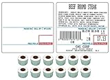 CAS LST-8020 Printing Scale Label, 58 x 60 mm, UPC/Ingredients 12 rolls of 500 labels