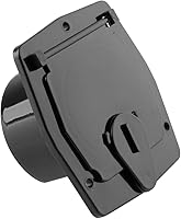 Vista 1 de Escotilla de cable eléctrico cuadrada RV para cables de 30 amperios (negro)