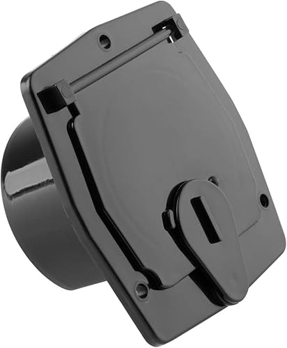 Escotilla de cable eléctrico cuadrada RV para cables de 30 amperios (negro)