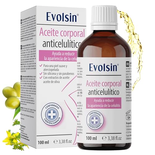 Evolsin aceite anticelulítico – anticelulitico reductor potente con ingredientes naturales – alternativa a crema anticelulítica – 100 ml