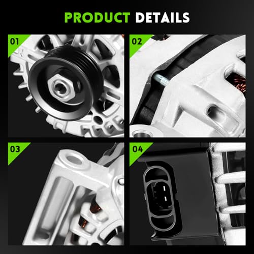 Image of 11265N New Alternator Replacement for Chevrolet Malibu 2008-2012 2.4L, Cobalt 08-10 2.2 2.4L, Pontiac G5 08-10 2.2 2.4L, Saturn Aura 08-09, Vue 08-10,Sky 2008 2.4L, 15828450, 22762984, AVA0078
