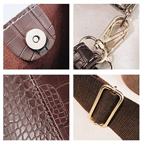 Image of Women Hobo Shoulder Bag, Crocodile Pattern Handbags Large Capacity Crossbody Bag