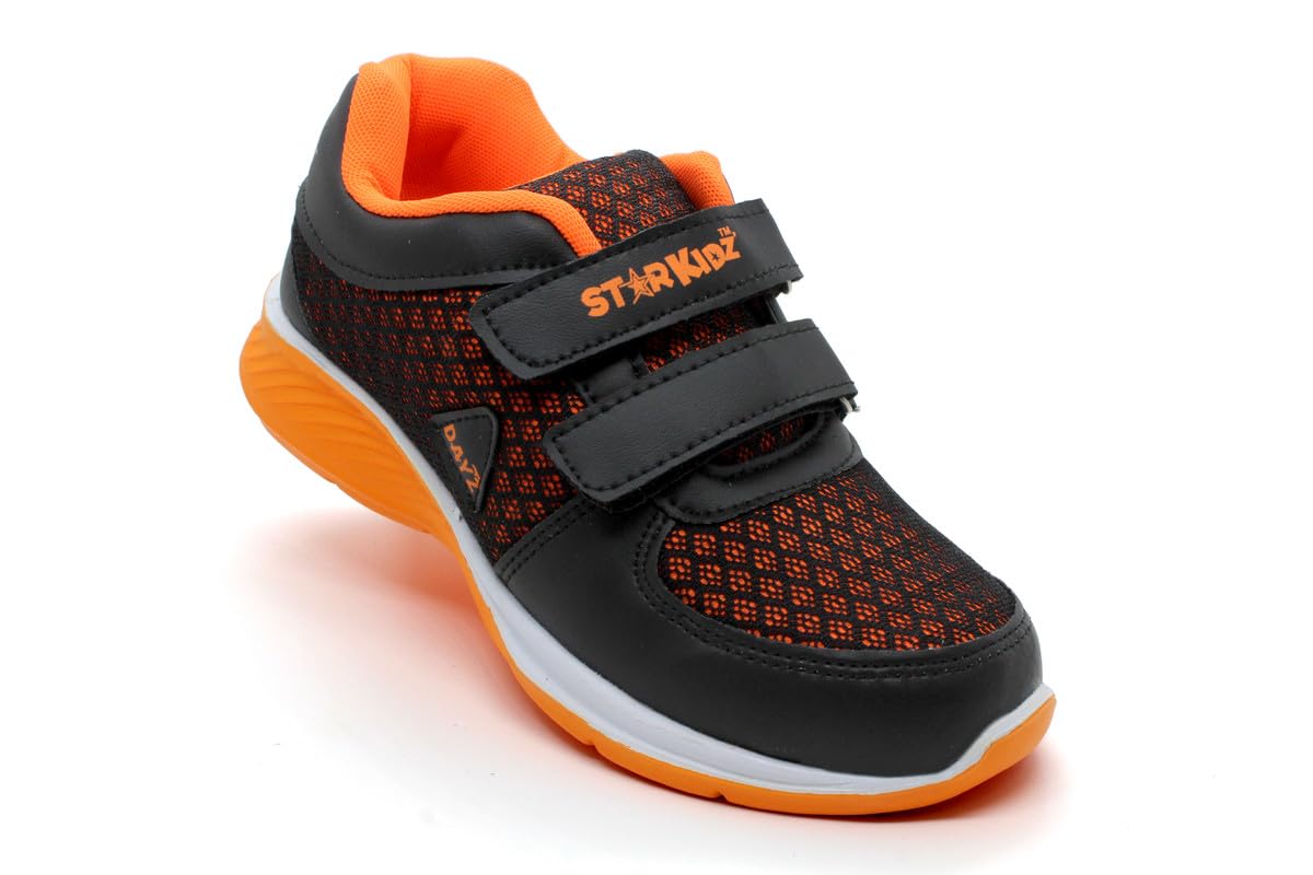 STAR KIDZ Boys Running & Walking Kids Sports Shoes_Blk-Org-11C, Black (B0CDQ5RJCW) Amazon Price History, Amazon Price Tracker