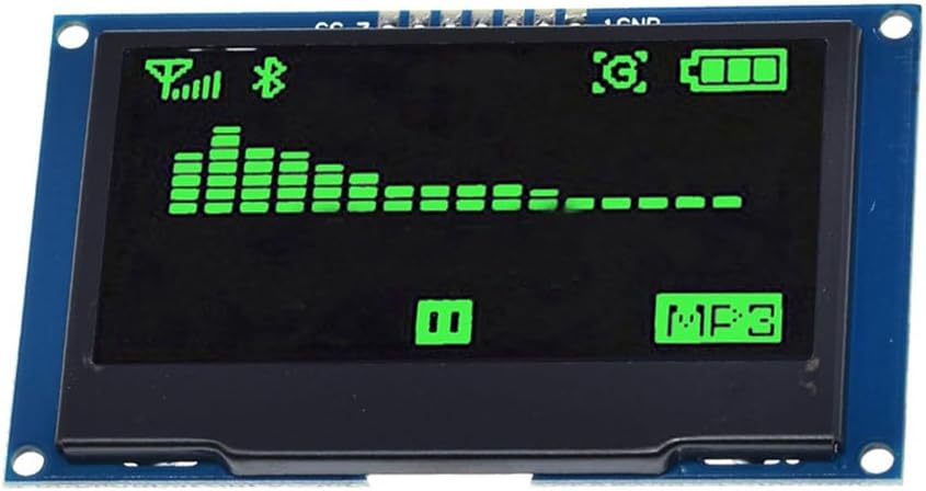 Hailege 2.42" SSD1309 128x64 OLED Display Module 2.42 Inch 7 Pin OLED LCD Display Module (SPI Green)