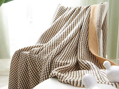 MSAI Manta de Punto de Aire Acondicionado, Manta de Viaje para sofá Cama, Funda de sofá, Manta de Tela para el hogar, antipilling portátil