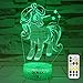 ZOKEA Unicorn Gifts, Unicorn Toys for Girls 7 Colors Changing 3D Unicorn Night Light with Remote Control & Smart Touch & Timer, Birthday Christmas Gifts for Girls Age 2 3 4 5 6 7+ Year Old Girl Gifts