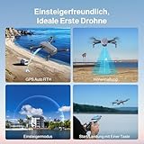 Ameta Drohne mit Kamera 4K und GPS, S50 Lite FPV Drohne für Kinder und Erwachsene mit Auto Return/ 50 Minuten Flugzeit/Follow Me/Intelligent Mode/Gestensteuerung/ 500M Reichweite, Unter 249g