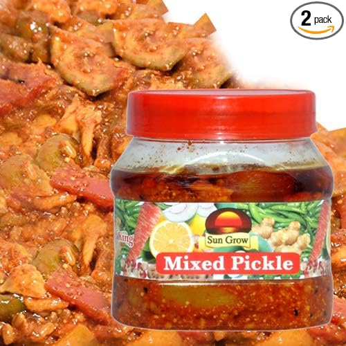 Sun Grow Food (Low Oil & Salt) Punjabi Homemade Flavour & Taste Pachranga Mix Vegetable Pickle 500gm
