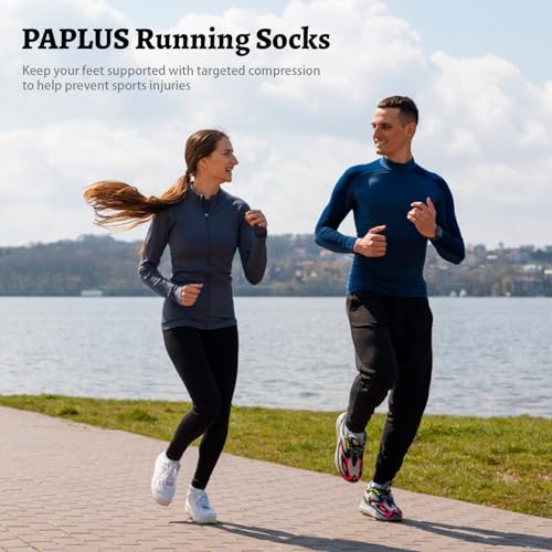 Image of Ankle Compression Socks Men & Women with Arch Support for Running 6 Pairs | Low Cut Ankle Socks with Tab, Breathable Socks for Walking, Gym, Yoga, Cycling, Travel, or Everyday Wear